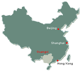 guangxi location, location map of guangxi