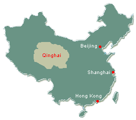 location of Qinghai province