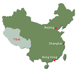 tibet location in china map
