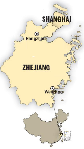 wenzhou location map, wenzhou, zhejiang province