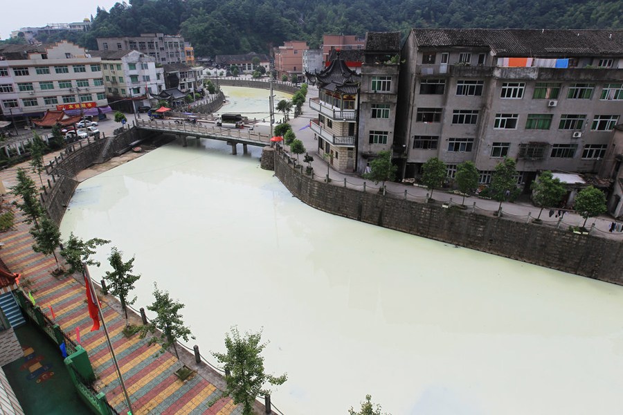 river pollution in wenzhou, zhejiang