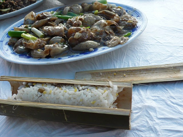 steamed rice cooked in bamboo, guizhou picture