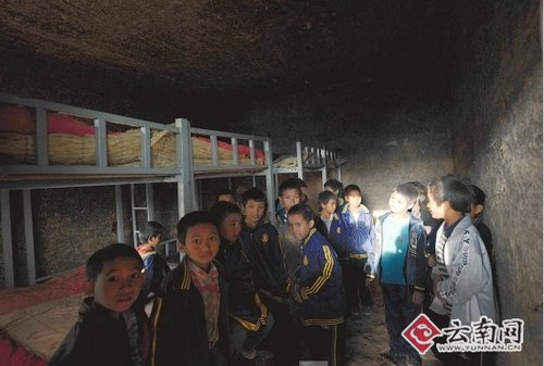 a rural school student dormitory in remote area of yunnan province