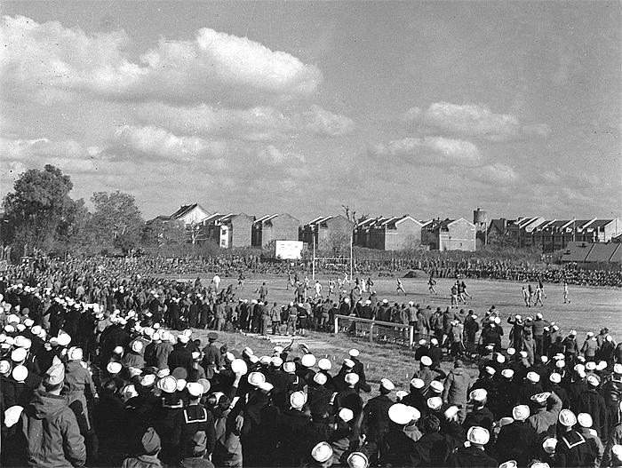 u.s. army navy china bowl foot game in 1945, shanghai