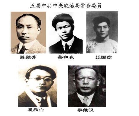 members of standing committee of polibureau of CPC 5th National Congress