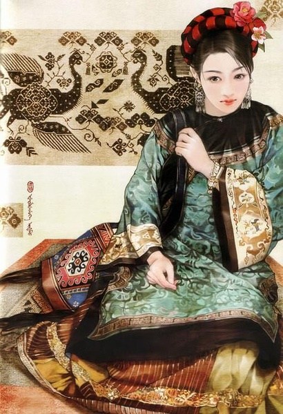 tujia woman, china ethnic group tujia