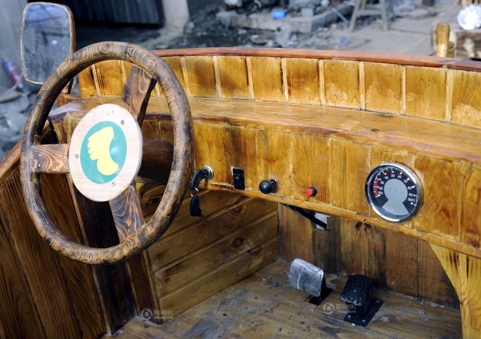 wood-made car