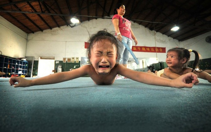 china gymnasts training from very young age