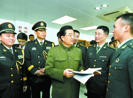 hu jintao with army men